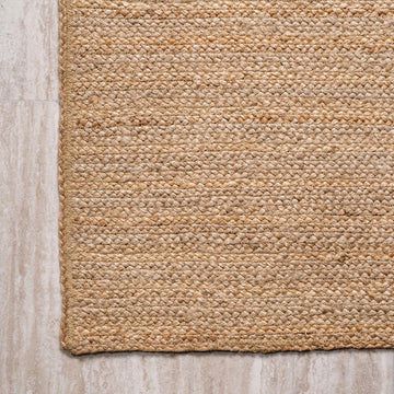 Griffin Rustic Farmhouse Woven Jute Solid Area Rug